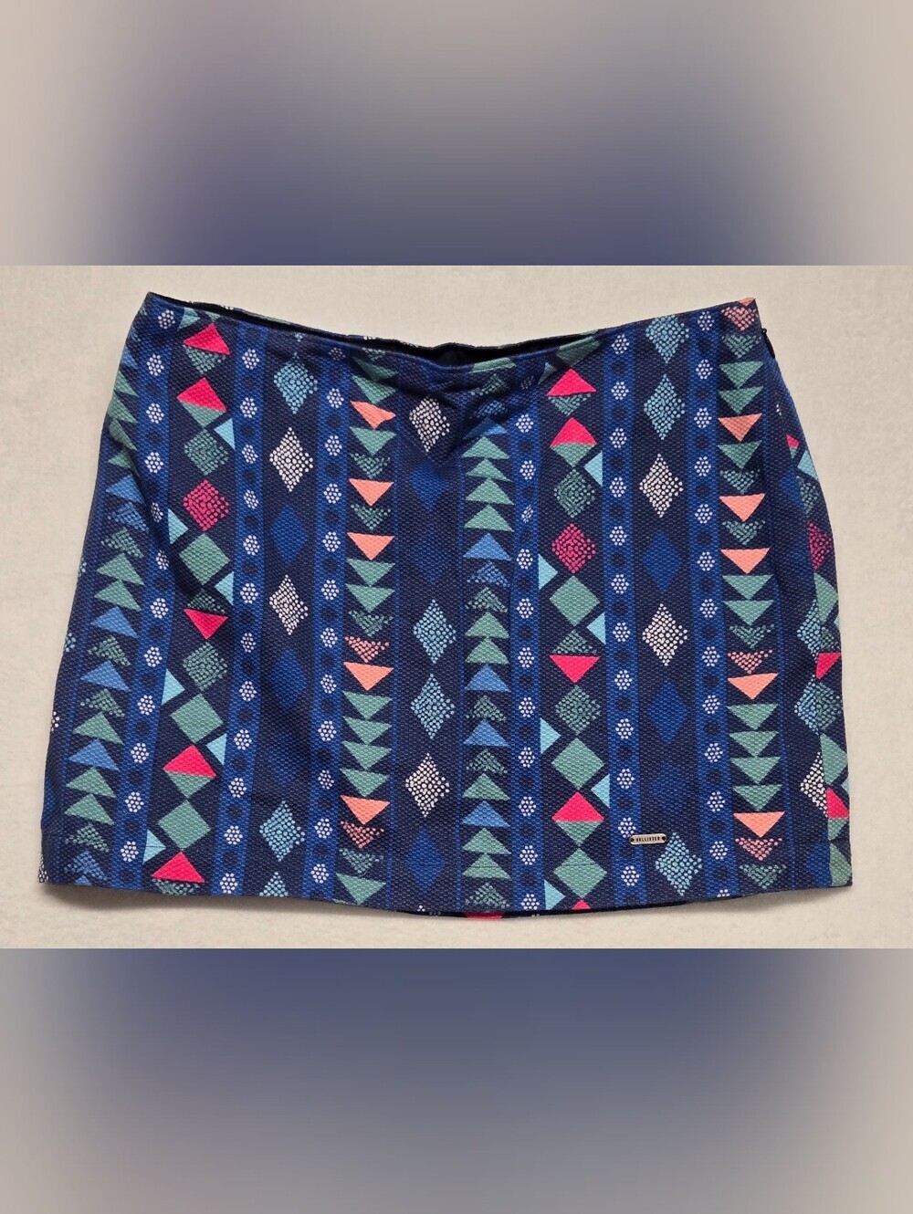 Hollister 0 Mini Skirt Southwestern Pattern Lined 100% Cotton No Stretch